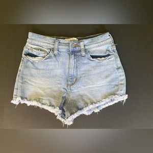 VICTORIA'S SECRET LOVE PINK  CUT OFF JEAN SHORTS LIGHT DENIM
